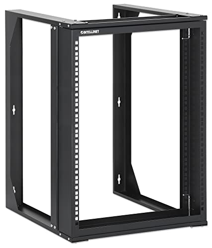 INTELLINET 716192 Wandschrank 19" Open Frame 2 Stangen Flat Pack 12U Schwarz von Intellinet