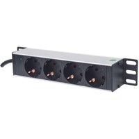 10' 1U Rackmount 4-Wege-Steckdosenleiste - deutscher Typ', mit Betriebsanzeige, kein Überspannungsschutz, 1,8 m Netzkabel - Intellinet von Intellinet