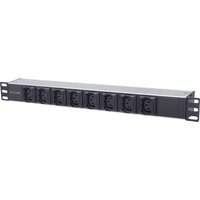 Intellinet 163651 19 Zoll Netzwerkschrank-Steckdosenleiste 1 HE Kaltgeräte-Steckdose C13 10A Festei von Intellinet