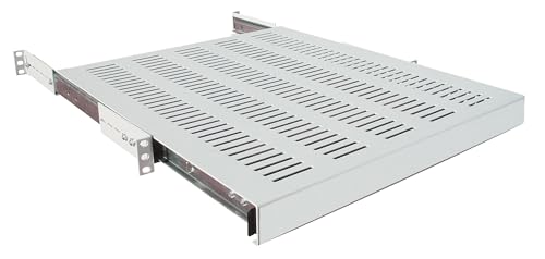 Intellinet 19" Ausziehbarer Fachboden 1 HE 800 mm tiefe ( Ablagefläche 550 mm ) grau 712330 von Intellinet