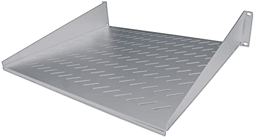 Intellinet 19" Fachboden zur Frontmontage 2 HE ( Montage an den beiden vorderen Profilschienen ) 250 mm Tiefe grau 712217 von Intellinet