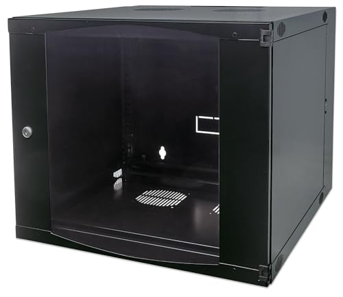 Intellinet 19" Wandverteiler 6HE 32,7x54x60 Schwenkrahmen Flatpack schwarz 713825 von Intellinet