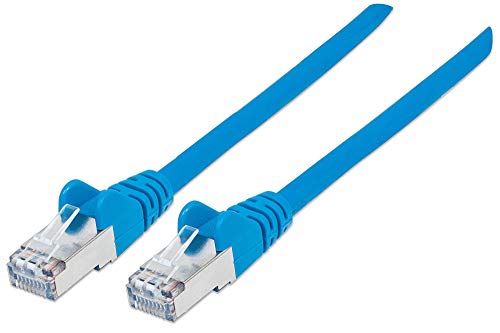 Intellinet 350730 Netzwerkkabel Cat6A SFTP 100% Kupfer RJ-45 Stecker/RJ-45 Stecker, 1 m blau von Intellinet