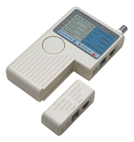 Intellinet 4-in-1 Kabeltester (RJ-11, RJ-45, USB und BNC) beige 351911 von Intellinet