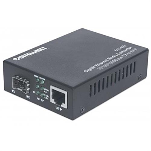 Intellinet 510493 Gigabit Ethernet auf SFP Medienkonverter (10/100/1000Base-TX auf SFP-Slot, leer) schwarz von Intellinet