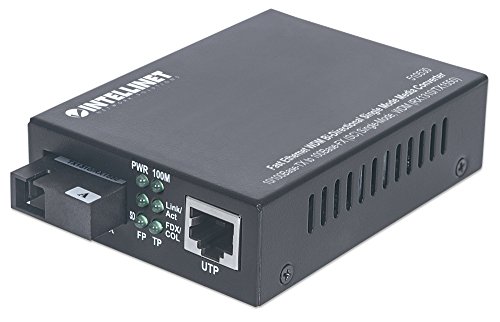 Intellinet 510530 Fast Ethernet WDM bidirektionaler Singlemode Medienkonverter schwarz von Intellinet