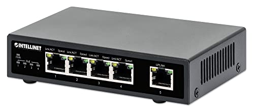 Intellinet 561839 Ethernet Switch Gigabit Poe+ 5 Ports, Schwarz von Intellinet