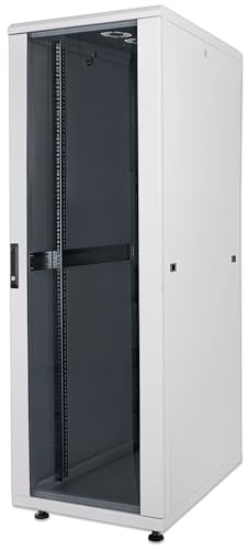 Intellinet 713498 48,26 cm 19" Netzwerkschrank 32 HE 1653 (H) x 600 (B) x 800 (T) mm Schutzklasse IP20 montiert grau von Intellinet