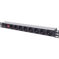Intellinet 713986 19 Zoll Netzwerkschrank-Steckdosenleiste 1 HE Schutzkontaktsteckdose Aluminium Pro von Intellinet