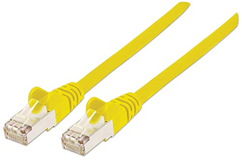 Intellinet 737036 Netzwerkkabel Cat6A SFTP 100% Kupfer RJ-45 Stecker/RJ-45 Stecker, 0,25 m gelb von Intellinet