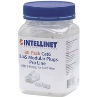 Intellinet 80er-Pack Cat6 RJ45-Modularstecker Pro Line UTP 3-Punkt-Aderkontaktierung für Massivdrah Intellinet 80er-Pack Cat6 RJ45-Modularstecker Pro Line UTP 3-Punkt-Aderkontaktierung für Massivdrah von Intellinet