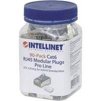 Intellinet 90er-Pack Cat6 RJ45-Modularstecker Pro Line STP 3-Punkt-Aderkontaktierung für Litzen- un Intellinet 90er-Pack Cat6 RJ45-Modularstecker Pro Line STP 3-Punkt-Aderkontaktierung für Litzen- un von Intellinet