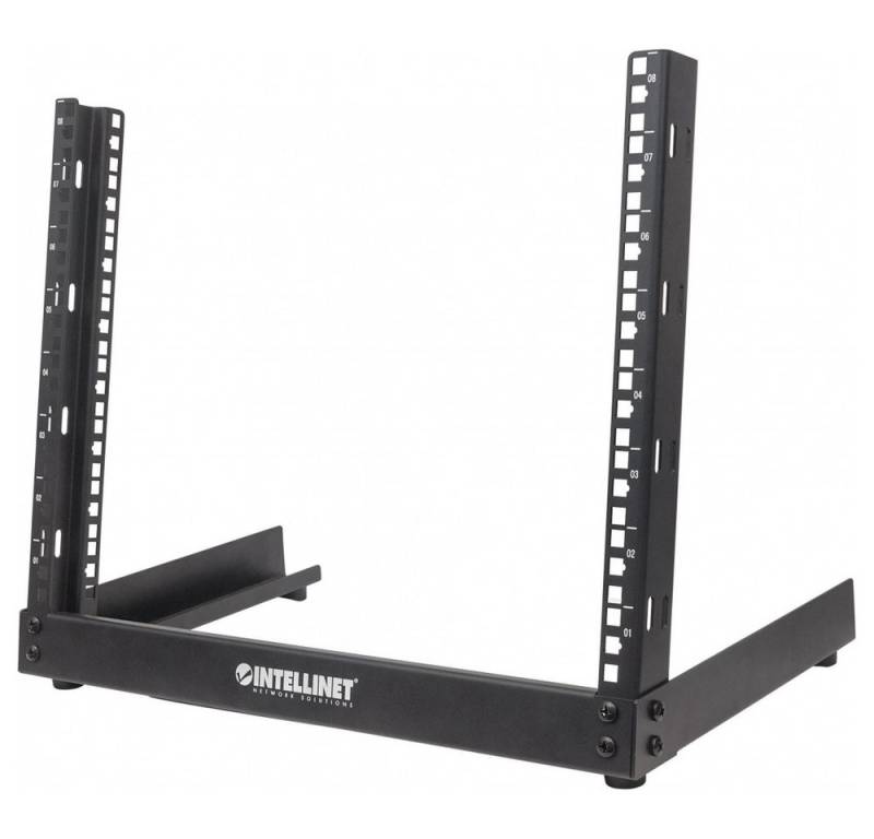Intellinet Büromöbel-Set Intellinet 19" 2-Pfosten Laborgestell 8HE, schwarz. von Intellinet