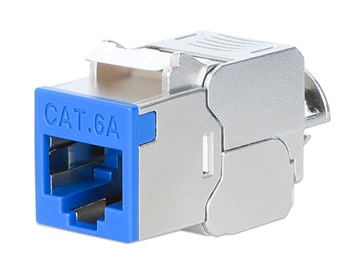 Intellinet Cat6a 10G STP Keystone-Modul blau Intellinet Cat6a 10G STP Keystone-Modul blau von Intellinet