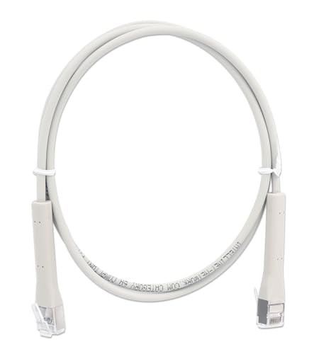Intellinet Cat6a F/FTP FlexiBoot Slim Netzwerk-Patchkabel, 1 m, grau von Intellinet