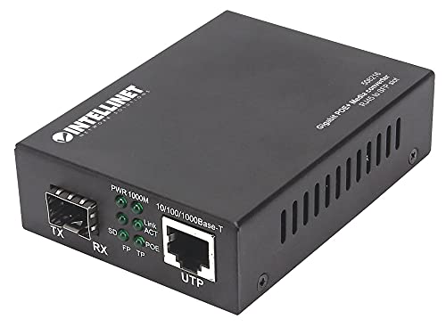 Intellinet Gigabit PoE + Medienkonverter RJ45 SFP von Intellinet