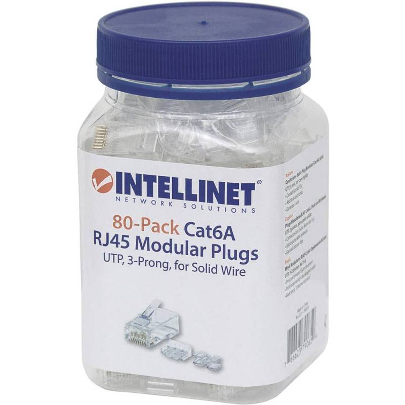 Intellinet Kabel 80er Pack Cat6 A Rj45 Modularstecker Utp 3 Punkt Ader Stecker B-Ware von Intellinet