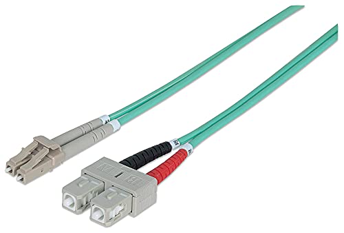 Intellinet LWL Kabel LC/SC OM3 3m Tuerkis 50/125um Duplex Multimode von Intellinet