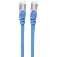 Intellinet 740791 RJ45 Netzwerkkabel, Patchkabel CAT 6a S/FTP 1.50m Blau Folienschirm, Geflechtschir von Intellinet