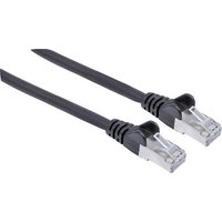 Intellinet 741224 RJ45 Netzwerkkabel, Patchkabel CAT 6a S/FTP 30.00m Schwarz Folienschirm, Geflechts von Intellinet