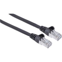 Intellinet 318846 RJ45 Netzwerkkabel, Patchkabel CAT 6a S/FTP 30.00m Schwarz Folienschirm, Geflechts von Intellinet