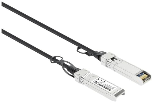 Intellinet SFP+ 10G Passives DAC Twinax-Kabel SFP+ auf SFP+, 3 m, MSA-konform für maximale Kompatibilität, Direct Attach Copper, AWG 30, schwarz von Intellinet