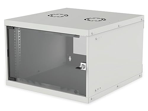 intellinet 714150 48,26 cm 19" (19 Zoll) Wandverteiler Basic Line 6 HE 353 (H) x 540 (B) x 400 (T) mm Flatpack Schutzklasse IP20 grau von Intellinet