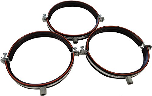 Intelmann Rohrschelle Ø 140, 3er Set, Gewinde M8/M10, MADE IN GERMANY (80 100 112 125 140 150 160 180 200) von Intelmann