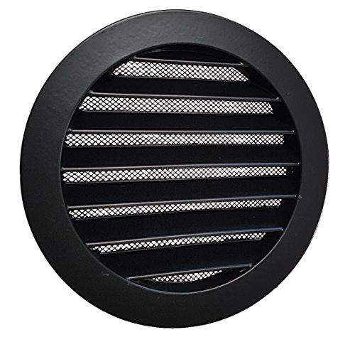 Intelmann Wetterschutzgitter Schwarz Ø 160 Aluminium (100 125 150 160 200) von Intelmann