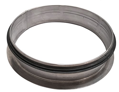 Intelmann Edelstahl Rosette Ø 200 mm Bundkragen mit Dichtung, Flansch für Rohr von Intelmann