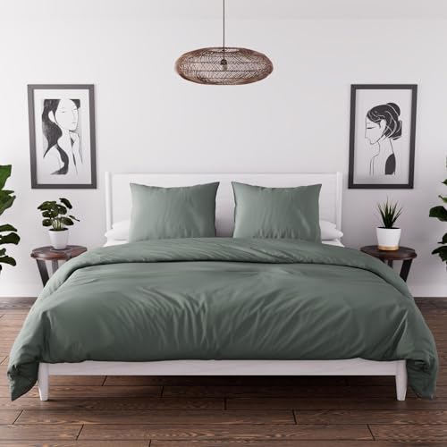Intemporel Bettbezug-Set aus gewaschener Mikrofaser 260x240 cm Boheme Khaki Grün von Intemporel
