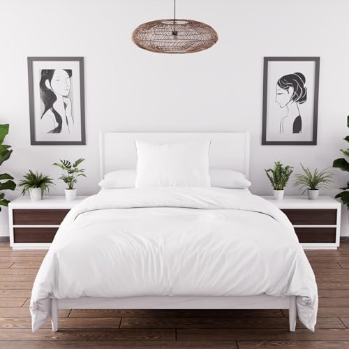 Intemporel, Parure Housse de Couette, Microfibre lavée Einzelbett, Polyester, weiß, 140 x 200 cm von Intemporel