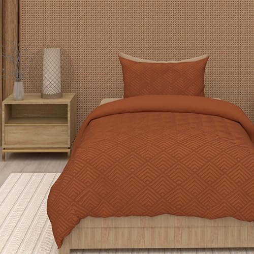Intemporel Soleil d'ocre Bettwäsche-Set, Gaia Terra, 3D-Mikrofaser, 140 x 200 cm von Intemporel