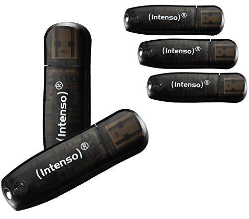 5er Pack Intenso Rainbow Line 16 GB USB-Stick USB 2.0 schwarz von Intenso