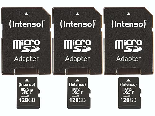 INTENSO MicroSD-Card Performance Line, 3424491, 128 GB 3er Pack von Intenso