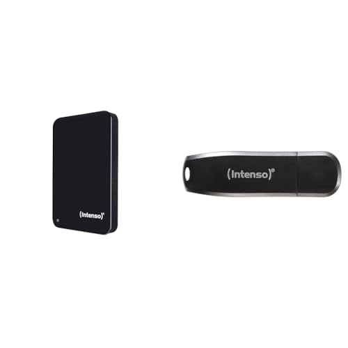 Intenso 6023560 1TB Memory Drive USB 3.0 2.5' External Hard Drive, Mechanische Festplatte & Speed Line, 16GB Speicherstick, USB-Stick 3.2 Gen 1x1, schwarz von Intenso