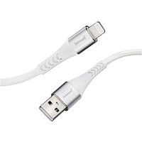 Intenso USB-Kabel USB 2.0 USB-A Stecker, Apple Lightning Stecker 1.50 m Weiß Stoff-Ummantelung 79021 von Intenso
