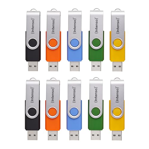 Intenso Basic Line Multipack 10x 8 GB USB-Sticks USB 2.0 mit schnellen Datentransfer und Beschriftungsetiketten, ideal für Schule und Büro Intenso Basic Line Multipack 10x 8 GB USB-Sticks USB 2.0 mit schnellen Datentransfer und Beschriftungsetiketten, ideal für Schule und Büro von Intenso