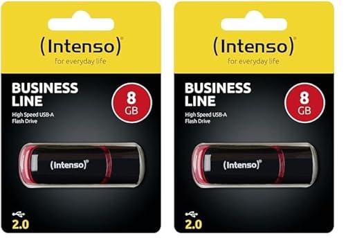 Intenso Business Line 8 GB USB-Stick USB 2.0 schwarz-rot (Packung mit 2) von Intenso