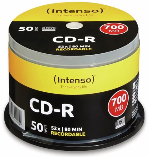 Intenso CD-R Rohlinge (52x Speed, 80 Min, 700MB, 50er Spindel) von Intenso