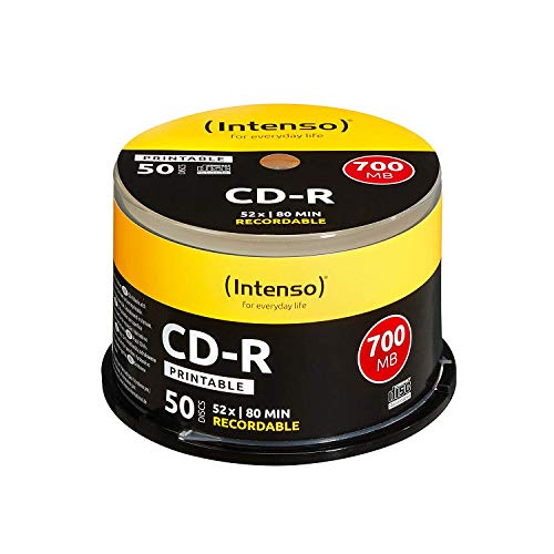 Intenso CD-R Rohlinge 700MB 52x 50er Spindel Cakebox bedruckbar Intenso CD-R Rohlinge 700MB 52x 50er Spindel Cakebox bedruckbar von Intenso