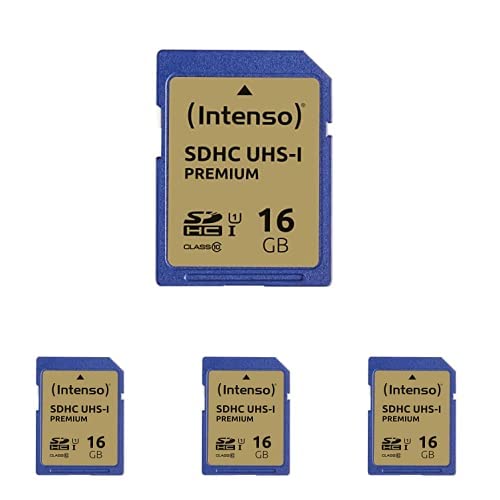 Intenso SDHC UHS-I 16GB Class 10 Speicherkarte blau, 4er Pack von Intenso
