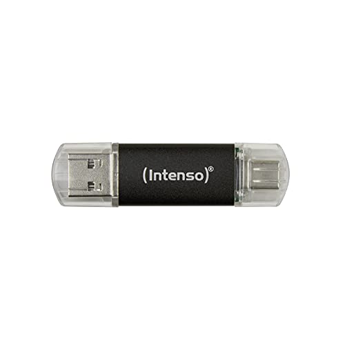Intenso Twist Line 256 GB, Dual USB-Stick 3.2 Gen 1x1, USB-C und USB-A, 70MB/s, Anthrazit von Intenso