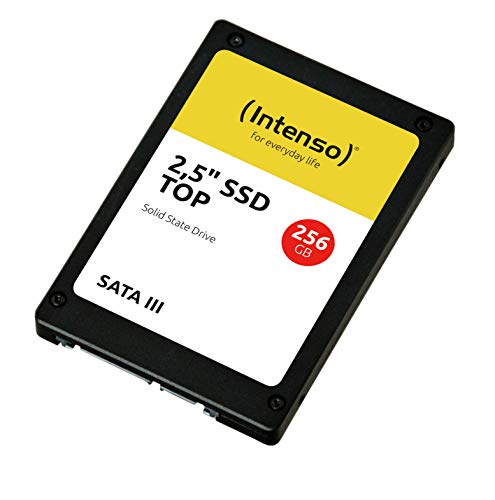 Intenso Interne 2,5" SSD SATA III Top, 256 GB, 550 MB/Sekunden, Schwarz von Intenso