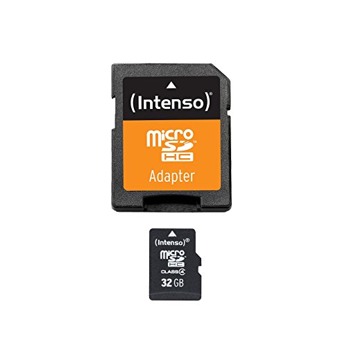 Intenso microSDHC 32GB Class 4 Speicherkarte inkl. SD-Adapter, schwarz von Intenso