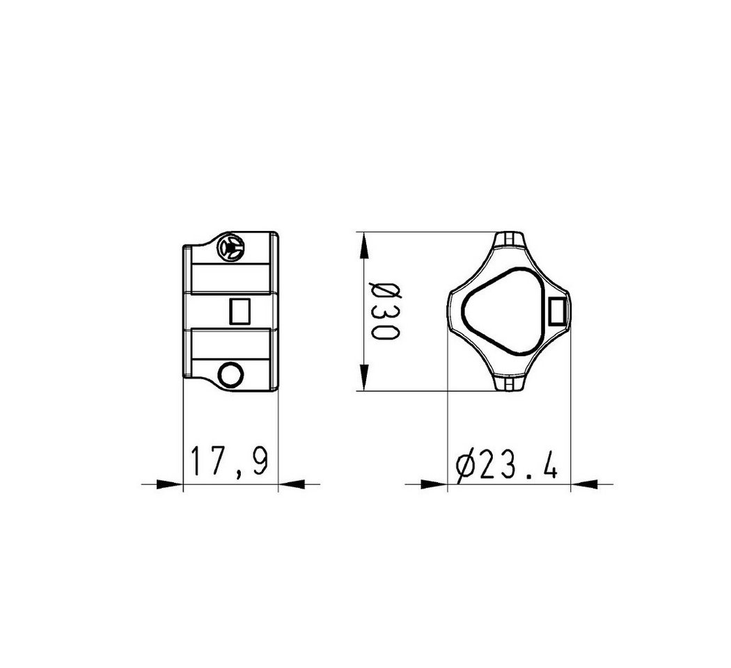 IntentGroup Gartenstecker 10x Kappe für dreiadrigen Stecker Wieland RST20i2, RST20i3, RST25i3 (10-St., 10x Schutzkappe für den Verschluss von Steckerteilen) Kunststoff von IntentGroup