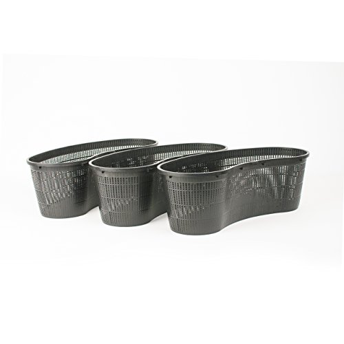 Inter Flowers GmbH Inter Flowers – 3er-Pack Pflanzkörbe – NIERE – OVAL – Garten-/Teichbepflanzung für Wasserpflanzen – ermöglichen maximalen Wasserfluss von Tokiso
