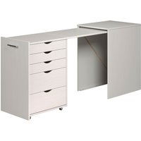 INTER-FURN Regal-Schreibtisch "Voltera", (1 St.), kleiner Massivholz Schreibtisch, groß ausziehbar von 57 zu 164 cm von Inter-Furn