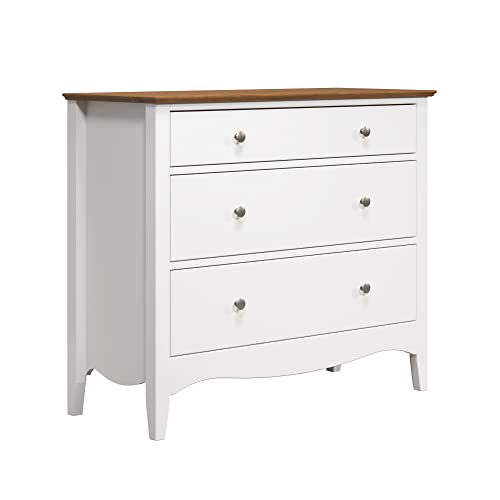 Inter-Furn Lissabon Kommode 3 Schubkästen, Holz, Weiß/Braun, 100 x 86 x 42 cm von Inter-Furn