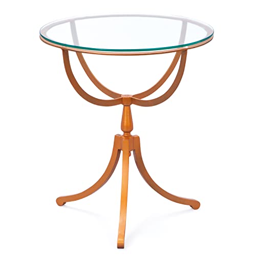 Inter Link 85300413 Beistelltisch, Metall, Glas, kupferfarbig, 50 x 50 x 55 cm von Inter Link